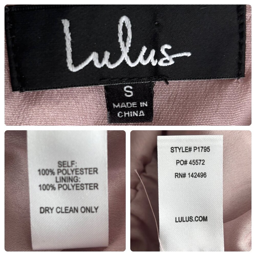 Lulus Womens S Pink Gold Metallic Polka Dot‎ Wrap Romper Kimono Sleeve Tie Waist - Picture 6 of 6